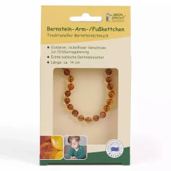 GRu00dcNSPECHT Fußkette/Armkette Bernstein* Zahnungshilfen