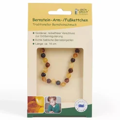 GRu00dcNSPECHT Fußkette/Armkette Bernstein* Zahnungshilfen