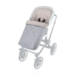 Liebes vPriebes Fußsack Mila Waffelpiqué Natur/Grau*Kinder Kinderwagen Zubehör
