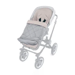 Liebes vPriebes Fußsack Mila Waffelpiqué Natur/Grau*Kinder Kinderwagen Zubehör