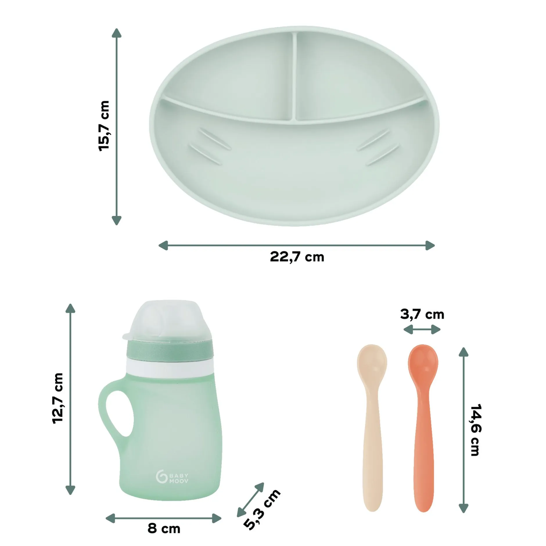 babymoov Geschirrset 4-teilig GROW'ISY* Besteck & Geschirr