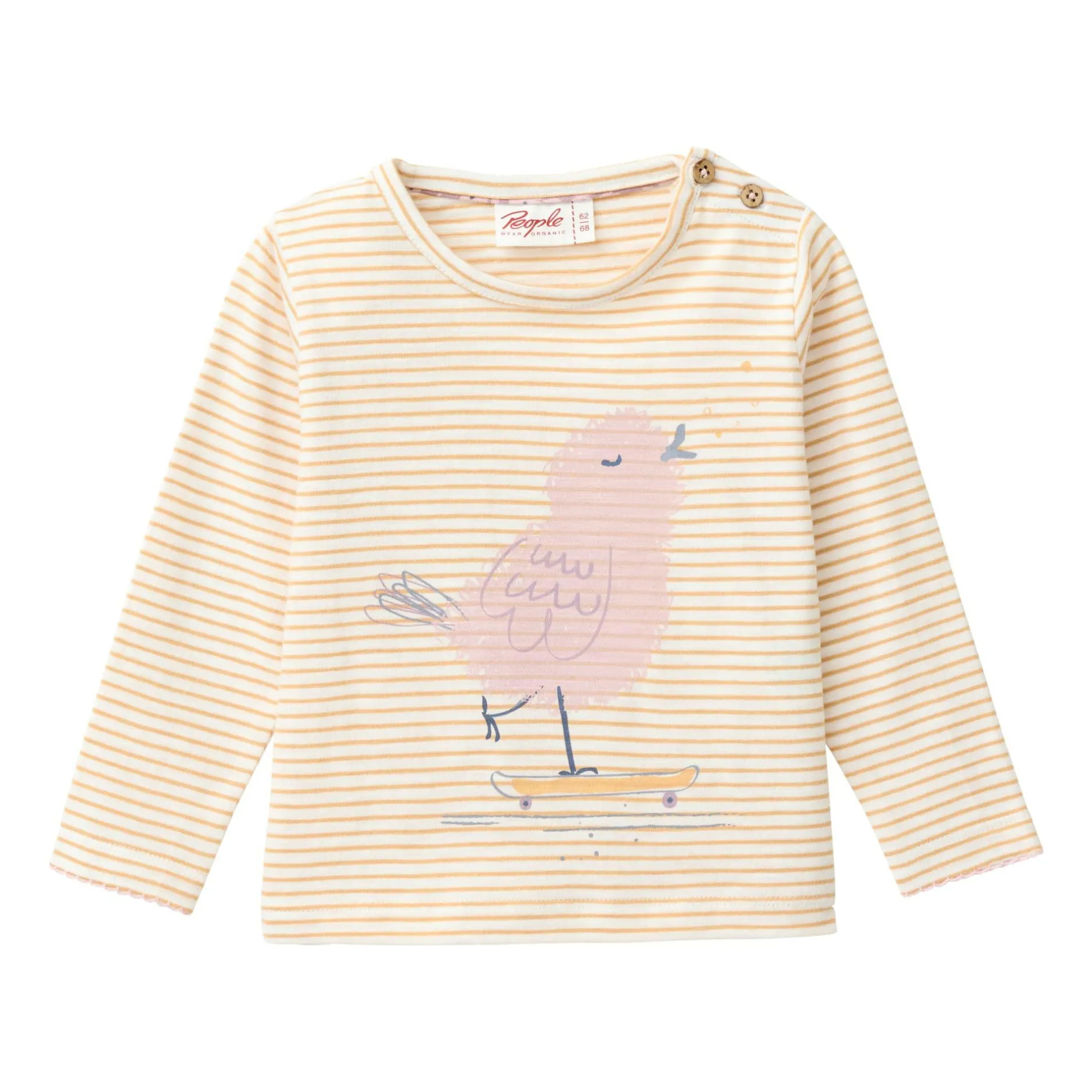 People Wear Organic gestreiftes Langarmshirt Singvogel* Oberteile
