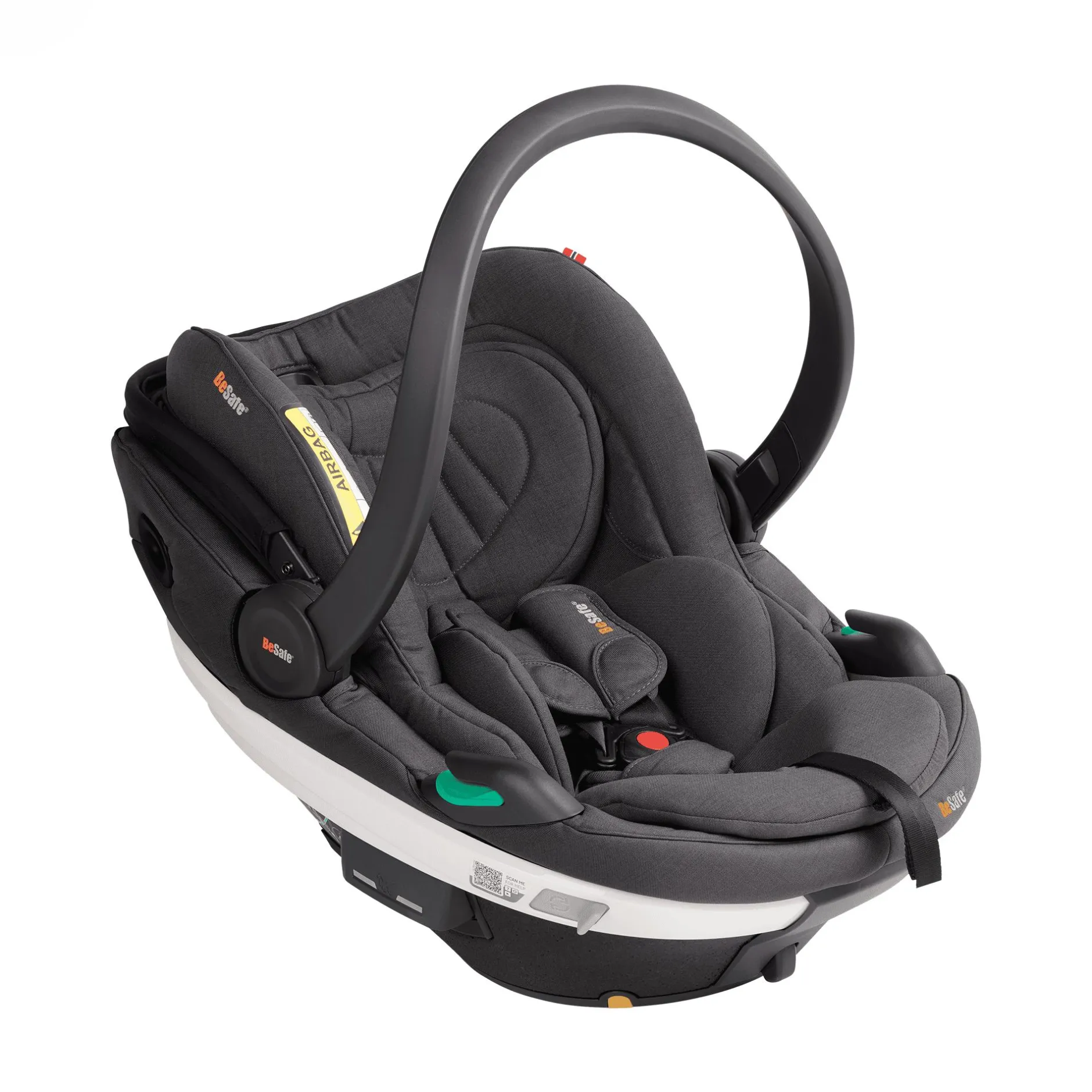 BeSafe Go Beyond Dark Grey Melange*Kinder Babyschalen 0-13 Kg, Gruppe 0+