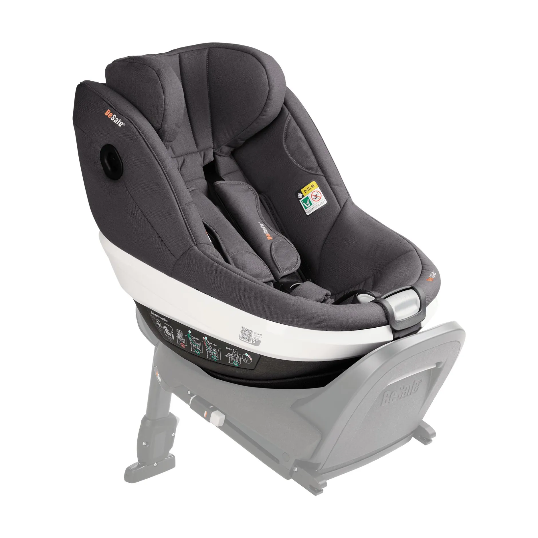 BeSafe Go Beyond Dark Grey Melange*Kinder Babyschalen 0-13 Kg, Gruppe 0+