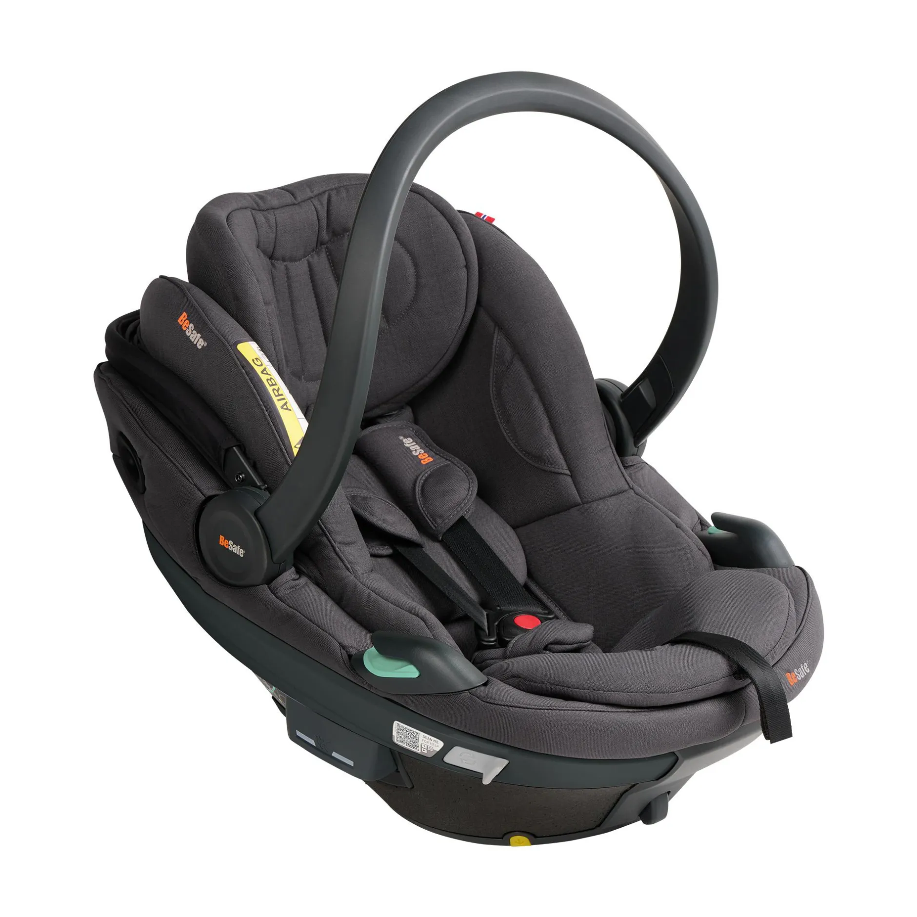 BeSafe Go Beyond² Dark Grey Melange*Kinder Babyschalen 0-13 Kg, Gruppe 0+