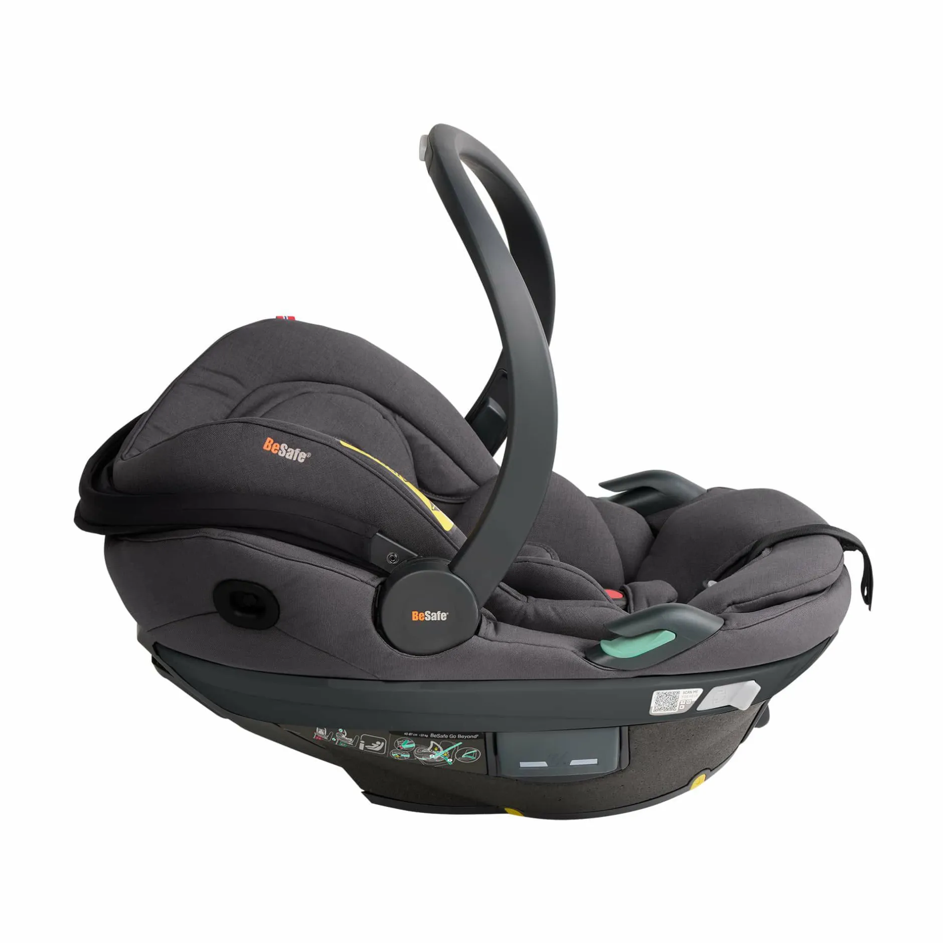 BeSafe Go Beyond² Dark Grey Melange*Kinder Babyschalen 0-13 Kg, Gruppe 0+