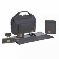 Lu00c4SSIG Goldie Twin Backpack  Anthracite* Wickeltaschen