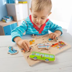 HABA Greifpuzzle Fahrzeug-Welt*Kinder Lernspielzeug|Holzspielzeug