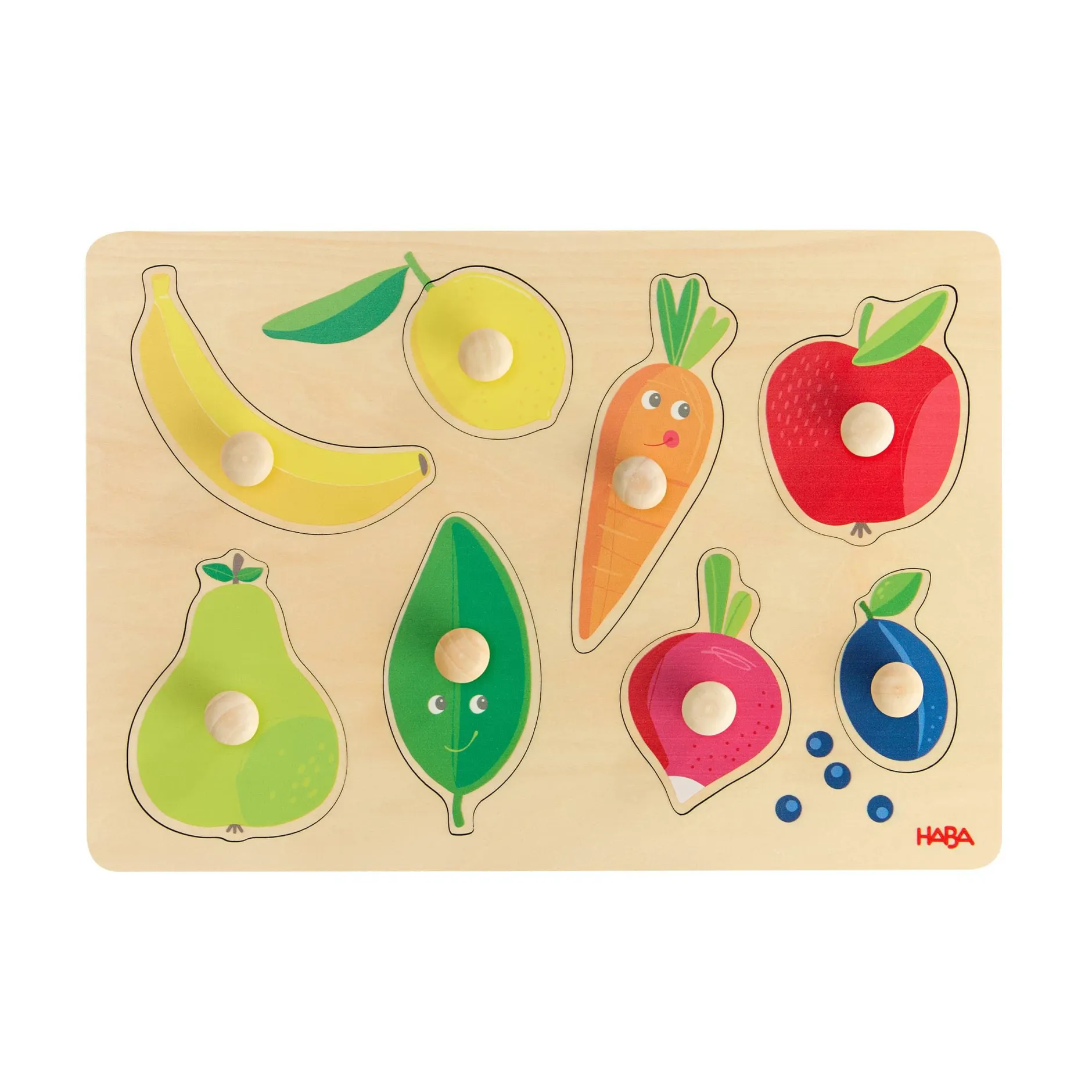 HABA Greifpuzzle Obst und Gemüse*Kinder Holzspielzeug
