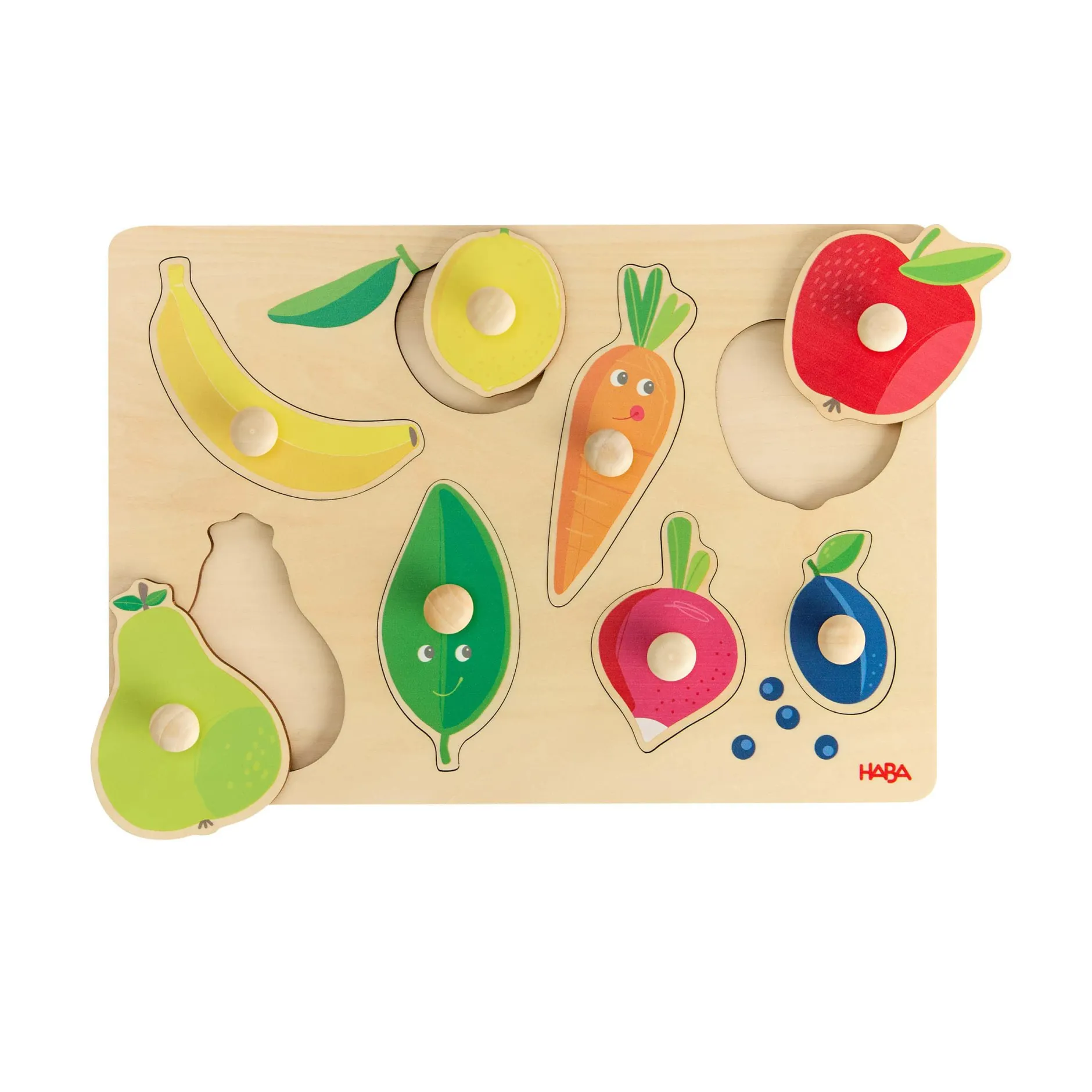 HABA Greifpuzzle Obst und Gemüse*Kinder Holzspielzeug