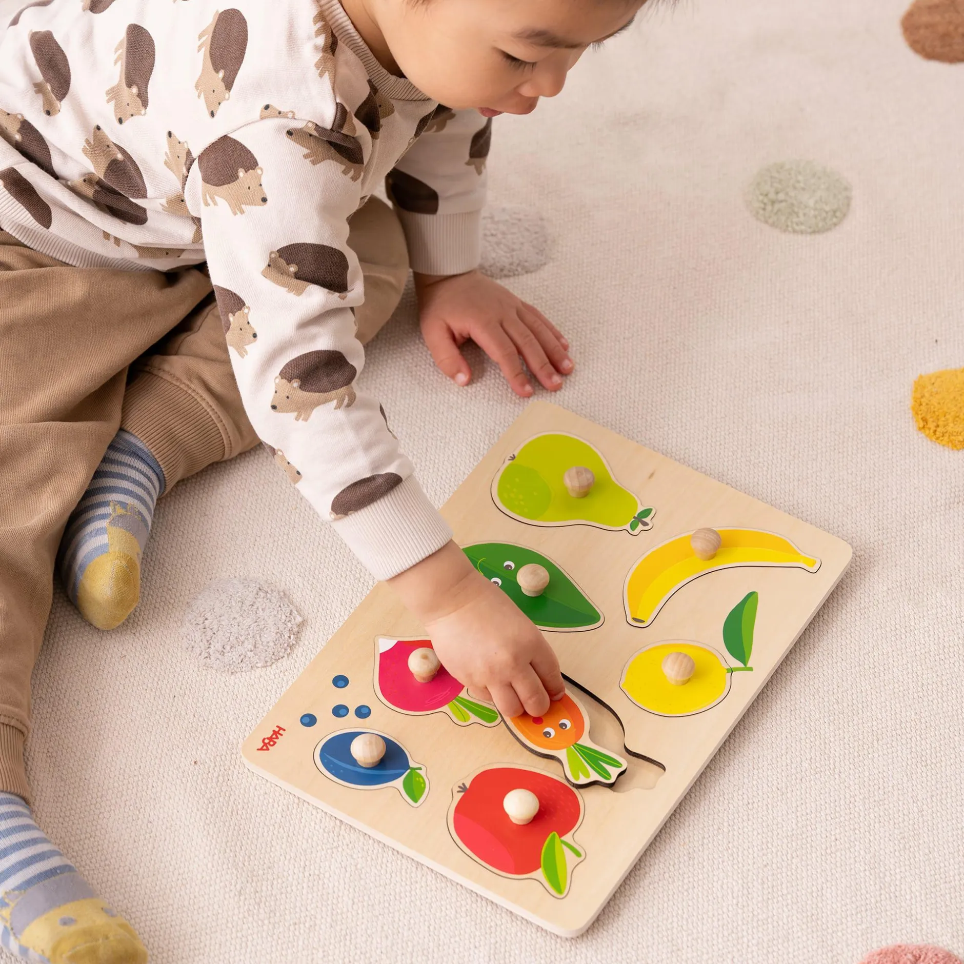 HABA Greifpuzzle Obst und Gemüse*Kinder Holzspielzeug