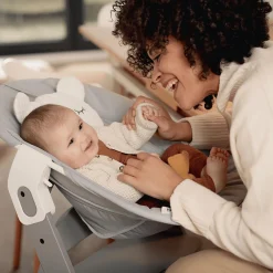 hauck Hochstuhl mit Newborn Set Alpha Premium Nature Grey* Treppenhochstühle