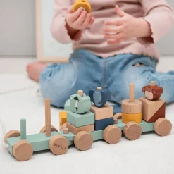 trixie Holzeisenbahn mit Tieren*Kinder Lernspielzeug|Holzspielzeug