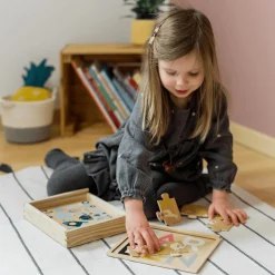 KINDSGUT Holzpuzzle-Set Farben*Kinder Lernspielzeug|Holzspielzeug