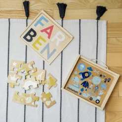 KINDSGUT Holzpuzzle-Set Farben*Kinder Lernspielzeug|Holzspielzeug