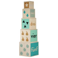 KINDSGUT Holz-Stapelturm*Kinder Lernspielzeug|Holzspielzeug