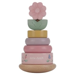 LITTLE DUTCH Holz-Stapelturm mit Ringen Fairy Garden*Kinder Holzspielzeug