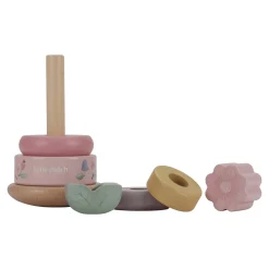 LITTLE DUTCH Holz-Stapelturm mit Ringen Fairy Garden*Kinder Holzspielzeug
