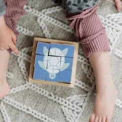 KINDSGUT Holzwürfel-Puzzle Tiere*Kinder Lernspielzeug|Holzspielzeug
