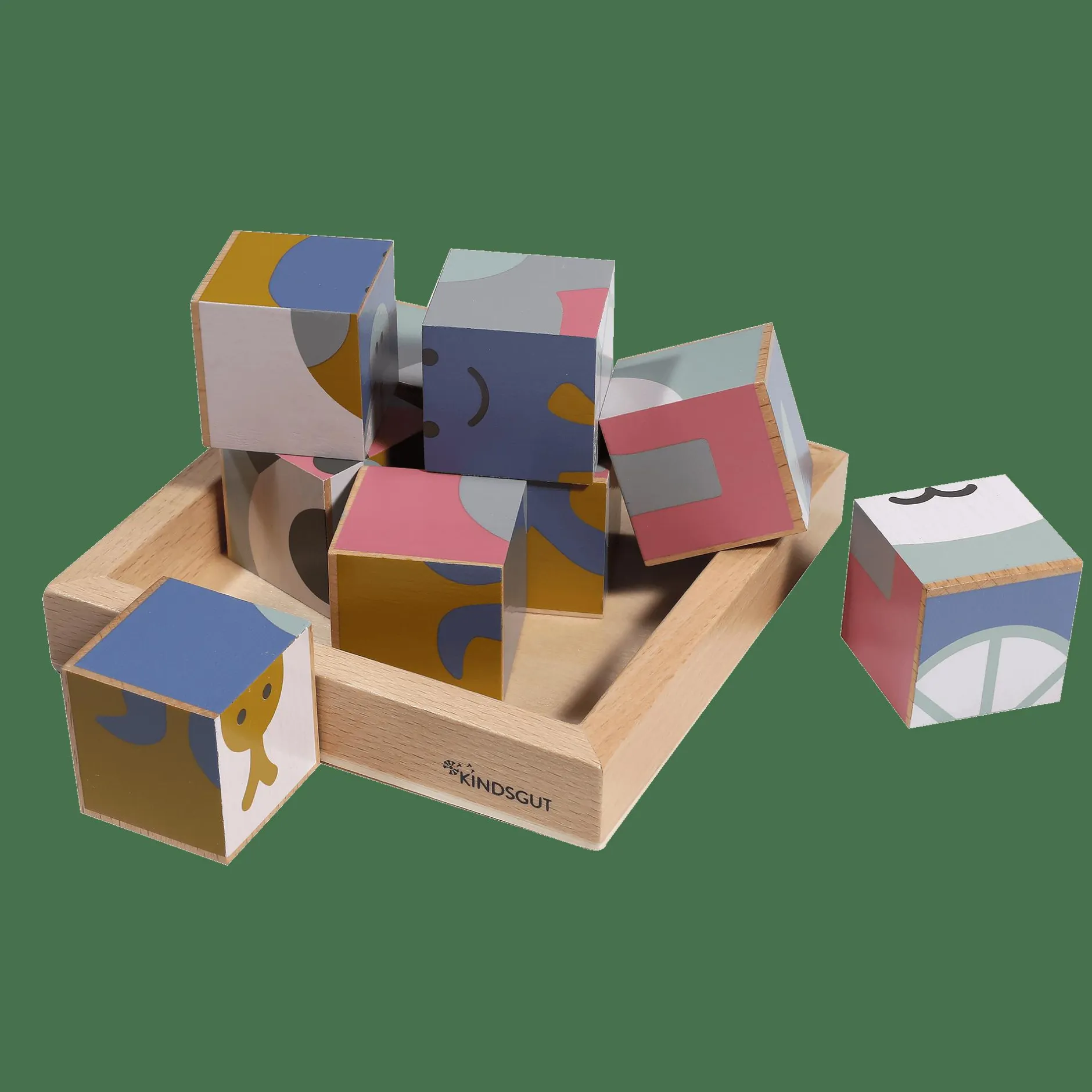 KINDSGUT Holzwürfel-Puzzle Tiere*Kinder Lernspielzeug|Holzspielzeug
