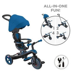 GLOBBER 4in1 Explorer Trike Blau*Kinder Kinderfahrzeuge