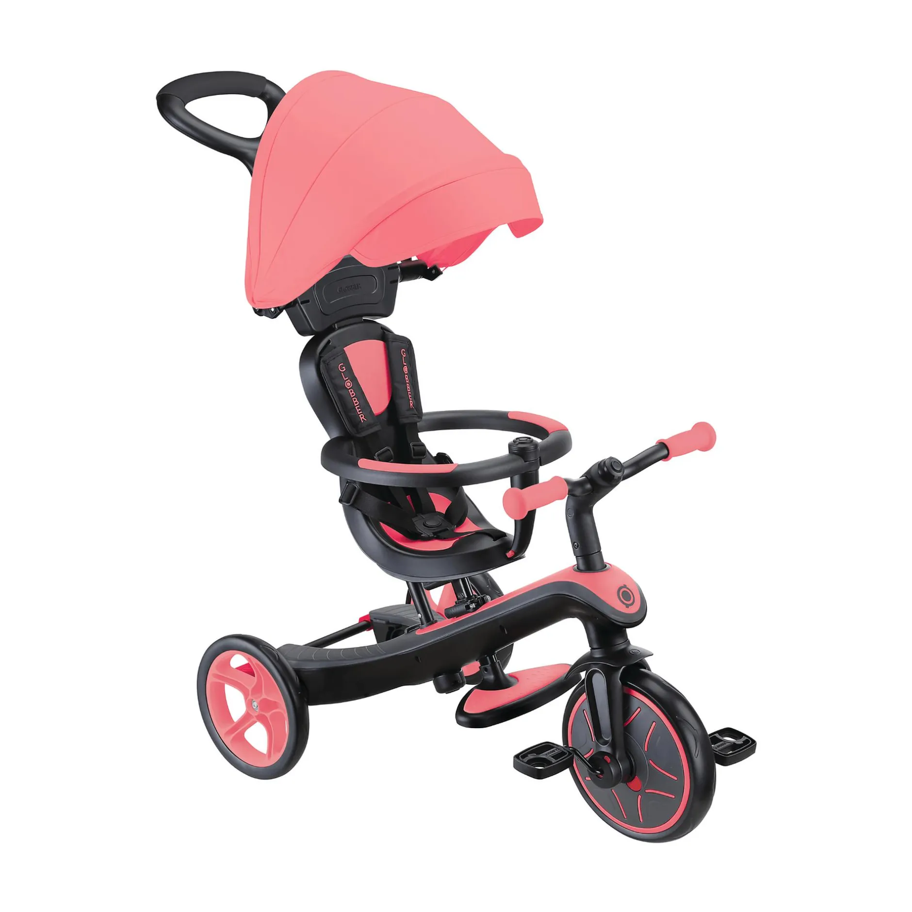 GLOBBER 4in1 Explorer Trike Coral Pink*Kinder Kinderfahrzeuge