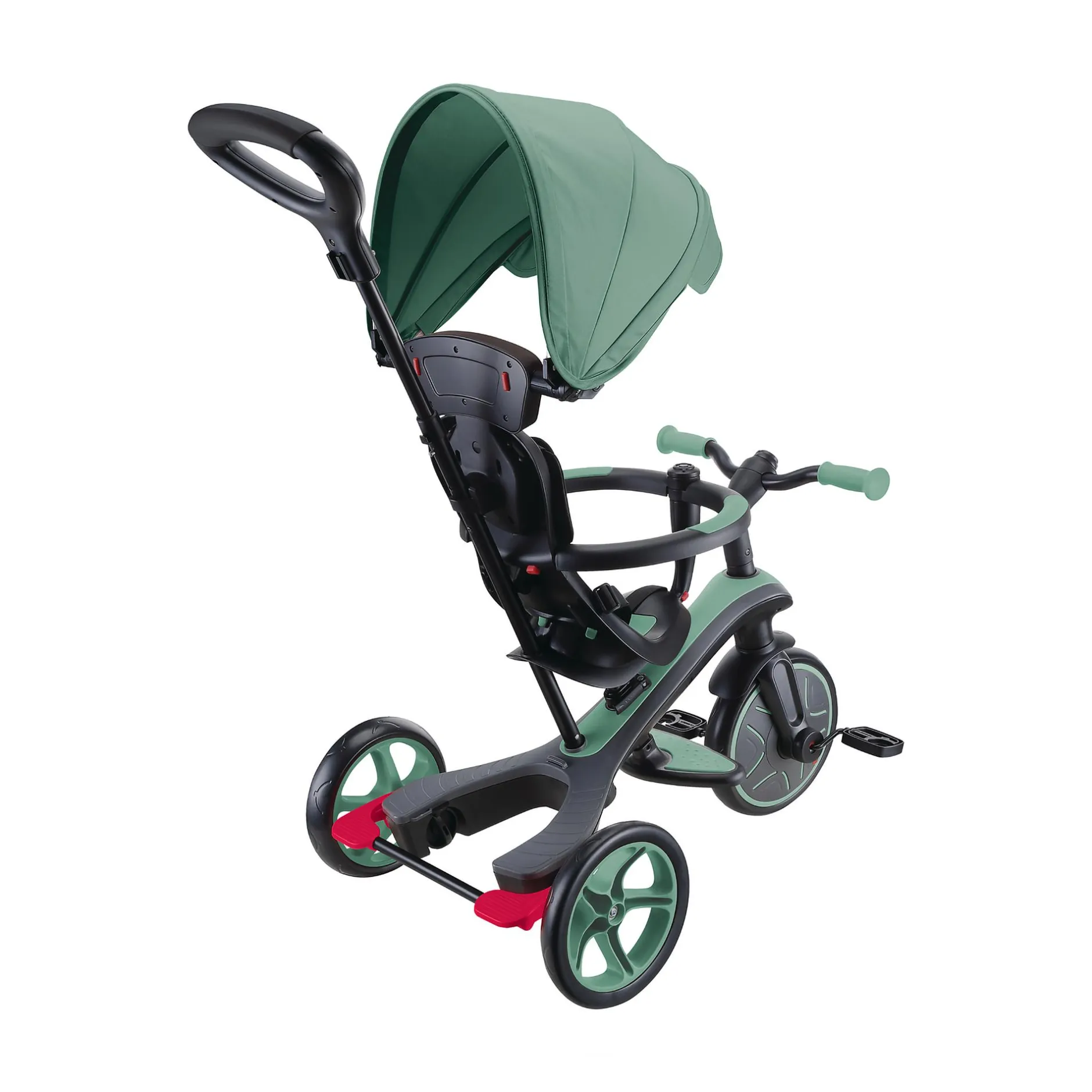 GLOBBER 4in1 Explorer Trike Olivgrün*Kinder Kinderfahrzeuge
