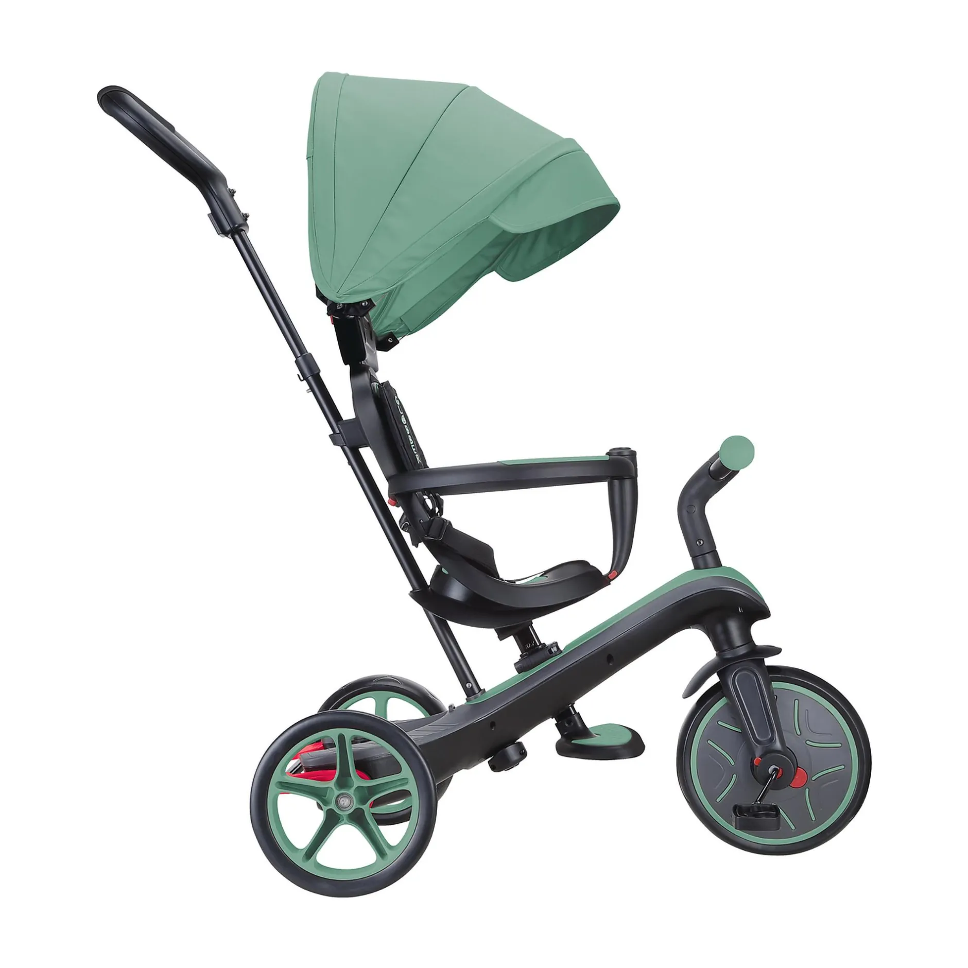 GLOBBER 4in1 Explorer Trike Olivgrün*Kinder Kinderfahrzeuge