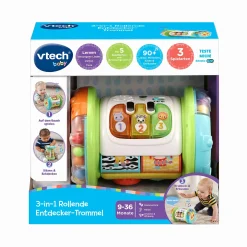 vtech 3-in-1 Rollende Entdecker-Trommel*Kinder Interaktives Spielzeug