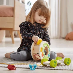 HABA 2-in-1 Ziehfigur und Sortierbox Blumenwiese*Kinder Holzspielzeug