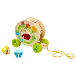 HABA 2-in-1 Ziehfigur und Sortierbox Blumenwiese*Kinder Holzspielzeug