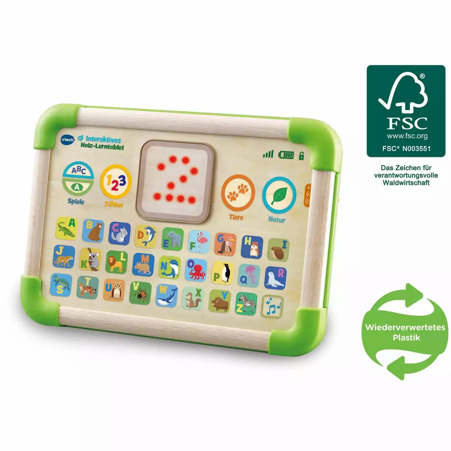 vtech Interaktives Holz-Lerntablet*Kinder Lernspielzeug|Interaktives Spielzeug