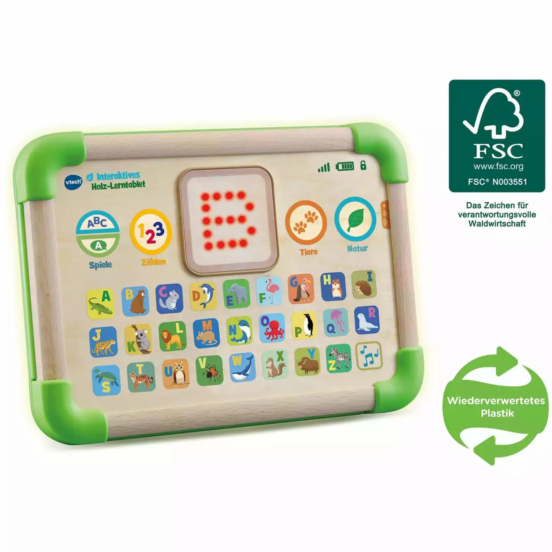 vtech Interaktives Holz-Lerntablet*Kinder Lernspielzeug|Interaktives Spielzeug