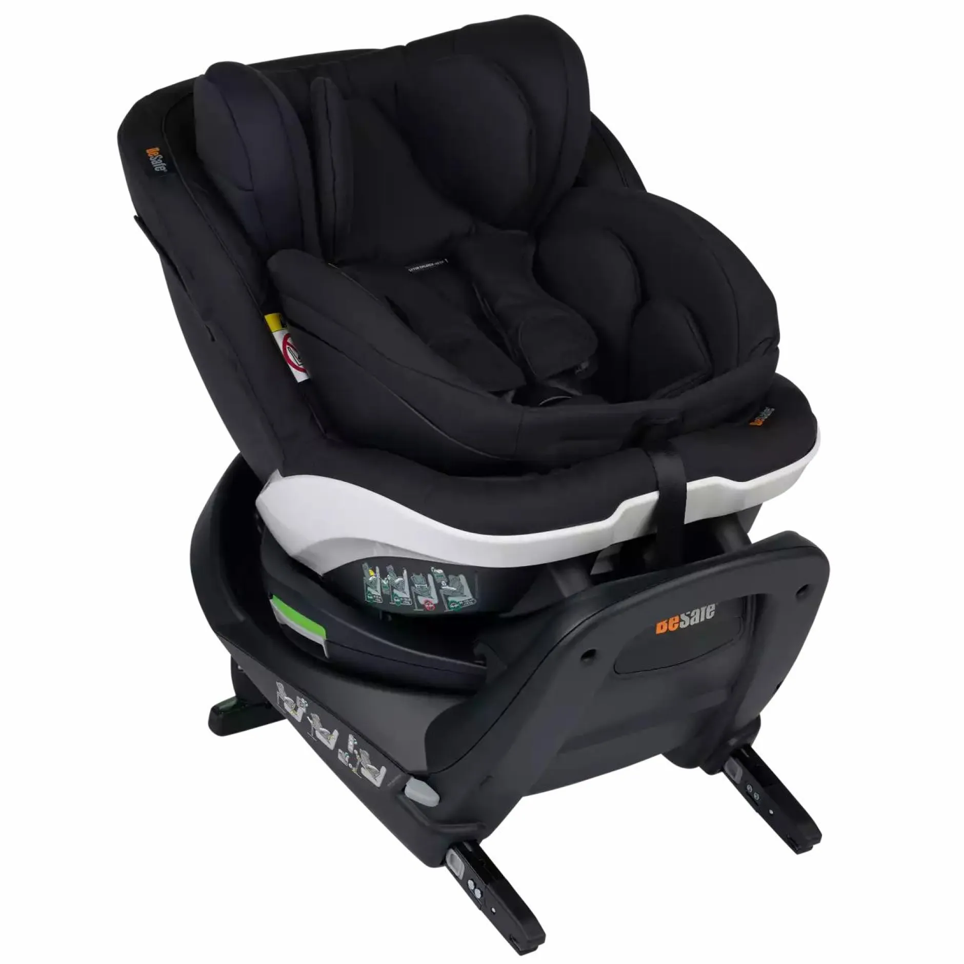 BeSafe iZi Turn B i-Size Fresh Black Cab*Kinder Reboarder 0-18 Kg, Gruppe 0+/1