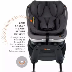 BeSafe iZi Turn B i-Size Metallic Mélange*Kinder Reboarder 0-18 Kg, Gruppe 0+/1