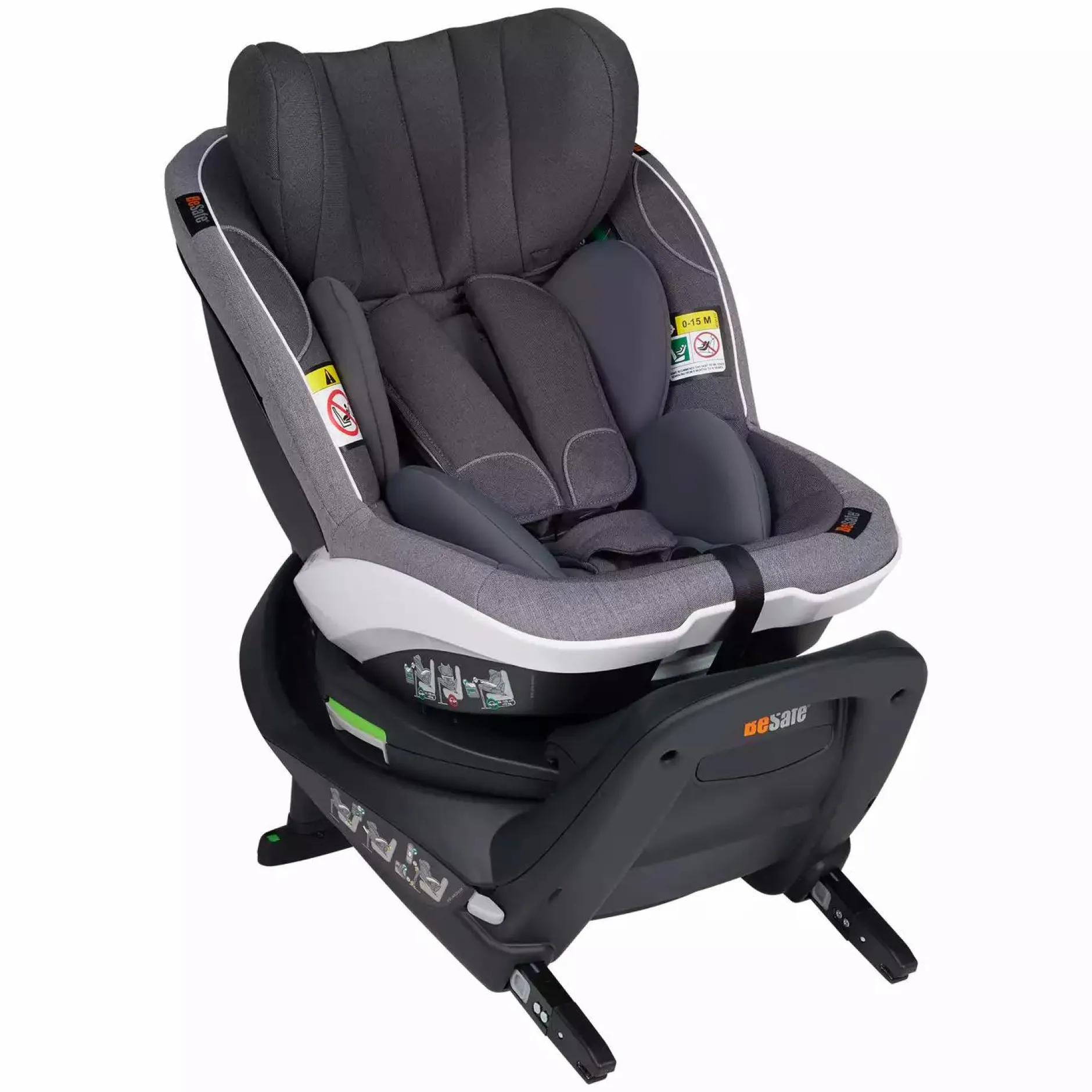 BeSafe iZi Turn i-Size Metallic Mélange*Kinder Reboarder 0-18 Kg, Gruppe 0+/1