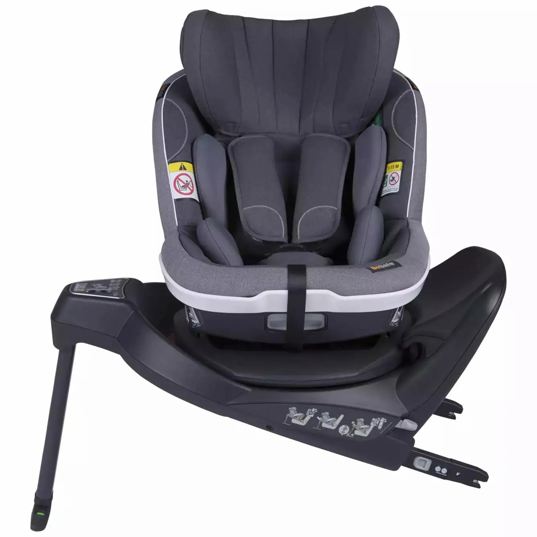 BeSafe iZi Turn i-Size Metallic Mélange*Kinder Reboarder 0-18 Kg, Gruppe 0+/1
