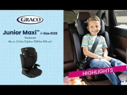 GRACO Junior Maxi i-Size Iron*Kinder Kindersitze 15-36 Kg, Gruppe 2/3