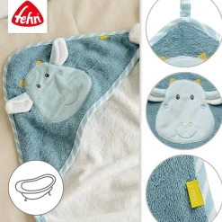 fehn Kapuzenbadetuch Drache* Badetextilien|Badetextilien
