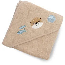 LITTLE ONE Kapuzenbadetuch Otter 100x100 cm* Badetextilien|Badetextilien
