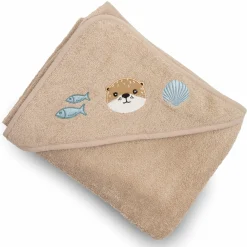 LITTLE ONE Kapuzenbadetuch Otter 100x100 cm* Badetextilien|Badetextilien