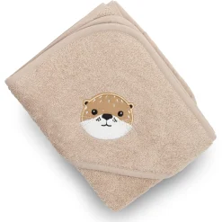LITTLE ONE Kapuzenbadetuch Otter 75x75 cm* Badetextilien|Badetextilien