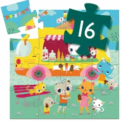 DJECO Kinderpuzzle Ice cream truck*Kinder Lernspielzeug|Spielzeug Ab 3 Jahren