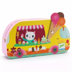 DJECO Kinderpuzzle Ice cream truck*Kinder Lernspielzeug|Spielzeug Ab 3 Jahren