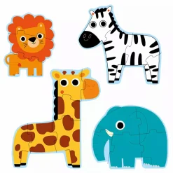 DJECO Kinderpuzzle Im Dschungel*Kinder Lernspielzeug|Spielzeug Ab 2 Jahre
