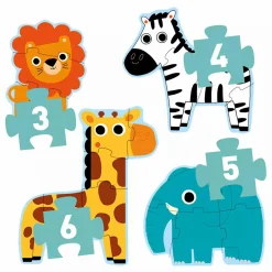 DJECO Kinderpuzzle Im Dschungel*Kinder Lernspielzeug|Spielzeug Ab 2 Jahre