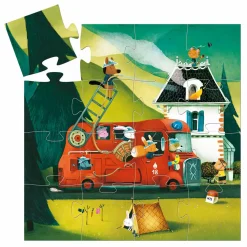 DJECO Kinderpuzzle The fire truck*Kinder Lernspielzeug|Spielzeug Ab 3 Jahren