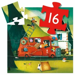DJECO Kinderpuzzle The fire truck*Kinder Lernspielzeug|Spielzeug Ab 3 Jahren