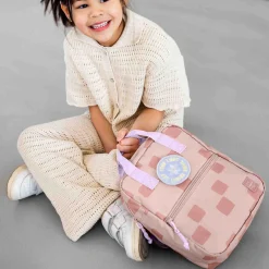 Lu00c4SSIG Kinderrucksack Square Pattern Party Rosa*Kinder Kinderrucksäcke