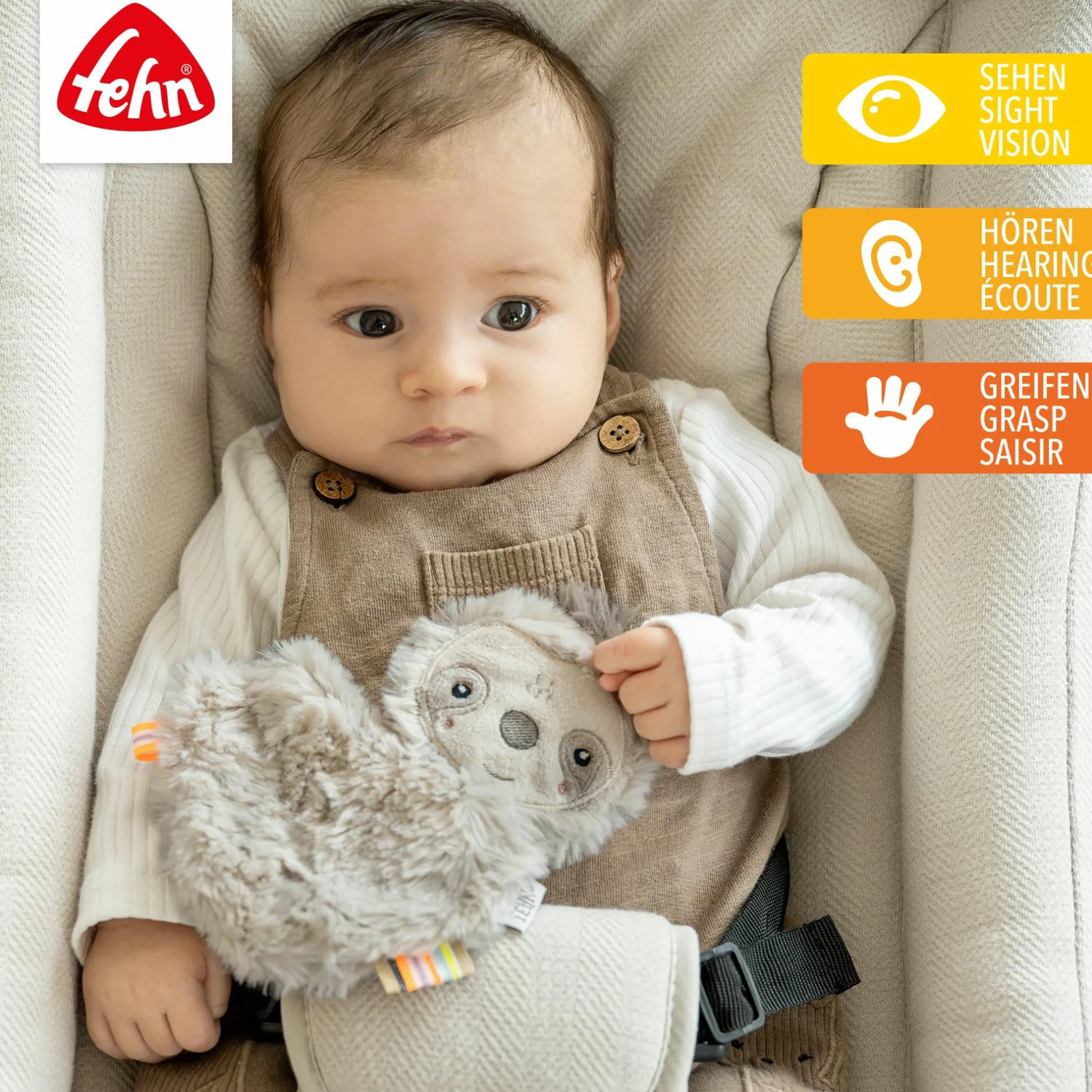 fehn Knister-Faultier* Kuscheltiere